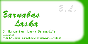 barnabas laska business card